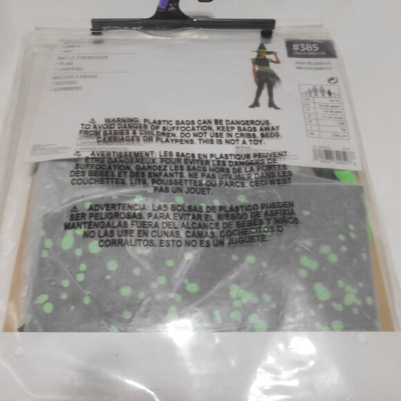 NEW GIRLS SZ XL 14-16 MIDNIGHT MISCHIEF WITCH HALLOWEEN COSTUME GLOW IN THE DARK - Picture 5 of 9